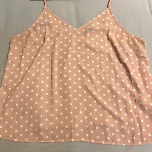 Halogen Pink Polkadot Top 1X